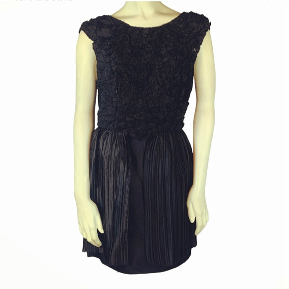 3.1 Phillip Lim Womens Silk Dress Black Textured Backless Pleated Pullover 4 - Picture 1 of 12